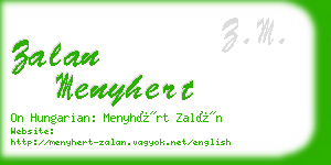 zalan menyhert business card